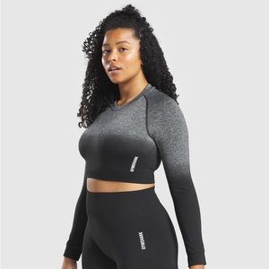 Gymshark Ombre Seamless Long Sleeve Crop Top